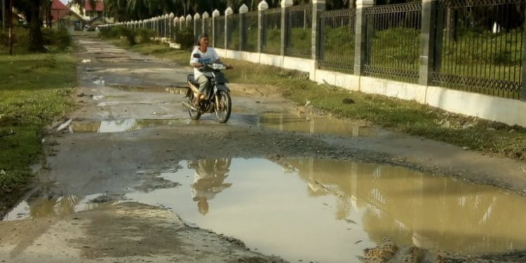 Jalan Induk Gampong Meurandeh Teungoh Rusak Parah, Warga Minta Pemko Perbaiki