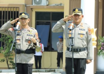Rangkaian Acara Pisah Sambut Kapolres Tulang Bawang Barat Berlangsung Khidmat dan Haru