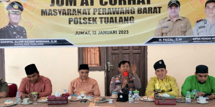Jum’at Curhat Polsek Tualang, Digelar 3 Kampung Sekaligus