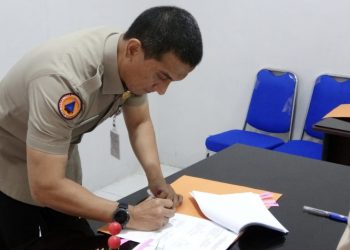 Kalaksa BPBD Bengkalis Saksikan Penandatanganan Fakta Integritas dan Perjanjian Kerja