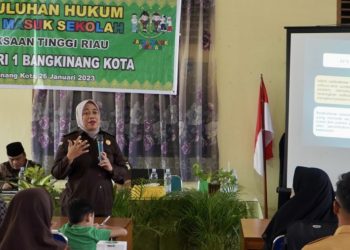 Tim Penerangan Hukum Kejati Riau Gelar Penyuluhan Hukum JMS Di SMP 1 Bangkinang