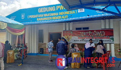 Semarak HPN dan Hut PWI ke 77 Tahun, PWI Bengkalis Sukses Laksanakan Donor dan Cek Kesehatan Gratis