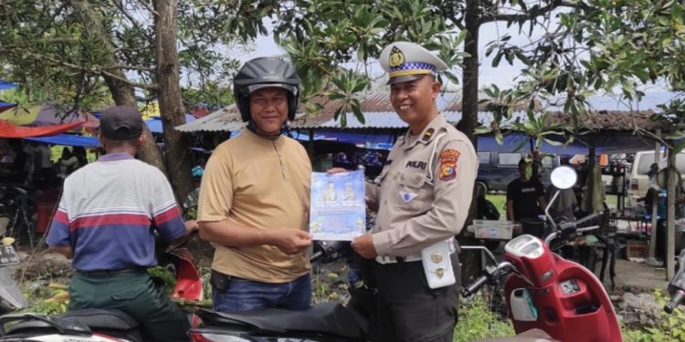 Cegah Lakalantas, Satlantas Polres Rohil Sosialisasi Tertib Berlalu Lintas