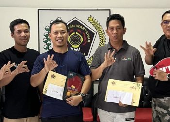 Lomba Domino dan Tenis Meja HPN dan HUT ke-77 PWI, Didik Purwanto Juara I Tunggal Tenis Meja