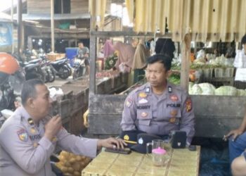 Jumat Curhat Di Pasar Tuah Serumpun, Polsek Tualang Berkomitmen