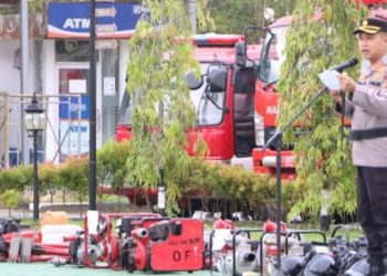 Antisipasi Karhutla, Polres Siak Gelar Apel Pasukan Dan Peralatan