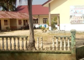 Pagar Gedung SD Negeri Aramiyah Birem Bayeun Sangat Memprihatikan