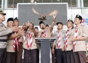 Bentuk Karakter Anak Lewat Pramuka, Jefridin Buka Scout Day Kwarran Batam 