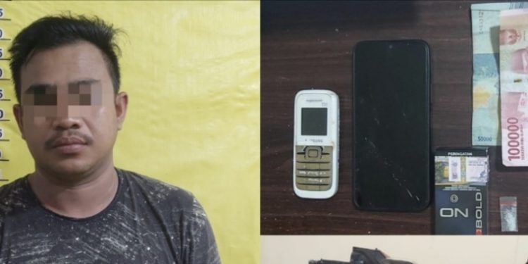 Parkiran Karaoke Pelangi Jadi Tempat Transaksi Narkoba, AP Dibekuk Tim Opsnal Polsek Tualang