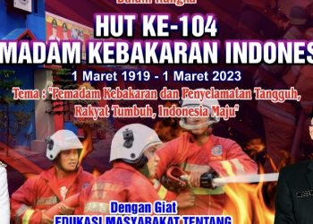 Damkar Gelar Jalan Santai dan Edukasi Pemadaman Kebakaran Sempena HUT Damkar ke 104 di Bengkalis