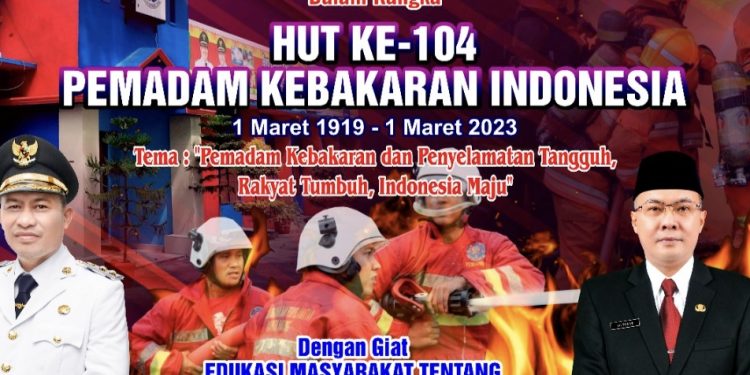 Damkar Gelar Jalan Santai dan Edukasi Pemadaman Kebakaran Sempena HUT Damkar ke 104 di Bengkalis