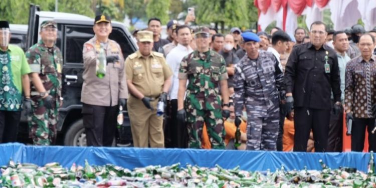 Polda Riau Musnahkan BB Narkoba, Hingga Miras dan Knalpot Brong Jelang Ramadhan