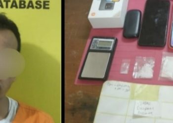 Satnarkoba Polres Siak Ciduk AA Warga Mempura Karena Bawa 7 Paket Sabu 