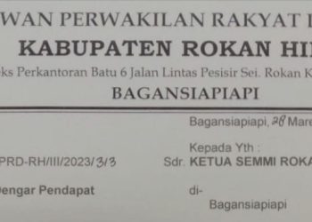 Ketua DPRD Rohil Agendakan RDP Dengan AMRB Minggu Depan