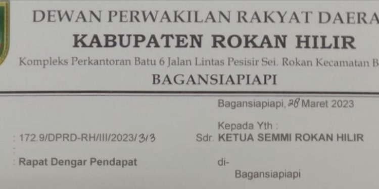 Ketua DPRD Rohil Agendakan RDP Dengan AMRB Minggu Depan
