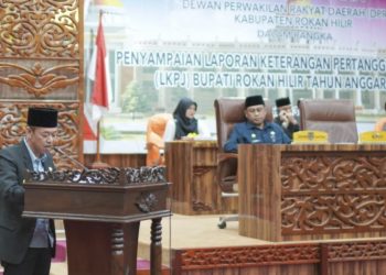 Rapat Paripurna DPRD Rohil Penyampaian LKPJ Bupati Tahun Anggaran 2022