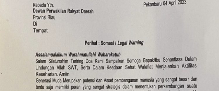 Terkait Kebohongan Membentuk Pansus Kecelakaan PHR, AMPR Somasi DPRD Riau