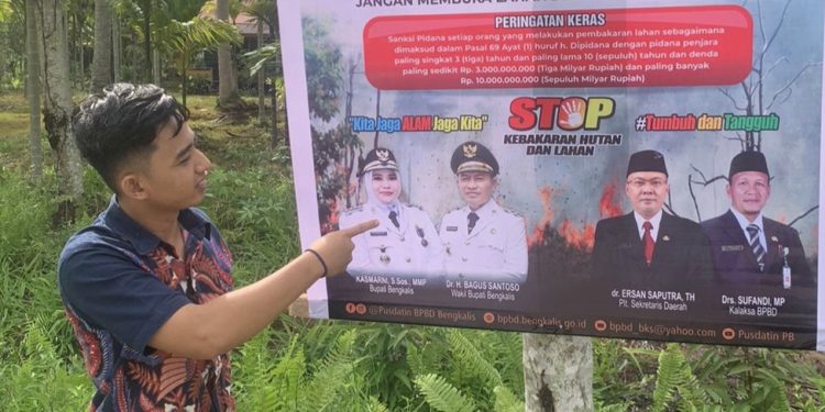 BPBD Bengkalis Berikan Peringatkan Tegas, Bagi Yang Membakar Lahan Kena Pidana