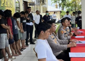Tim Gabungan Polres Bengkalis-Polsek Mandau Ciduk 10 Pencuri Kabel PT PHR, 2 Buron 