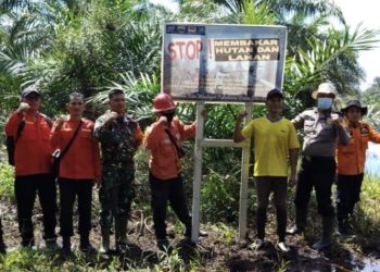 Cegah Karlahut, BPBD Bengkalis dan Satgas Gelar Sosialisasi dan Patroli 