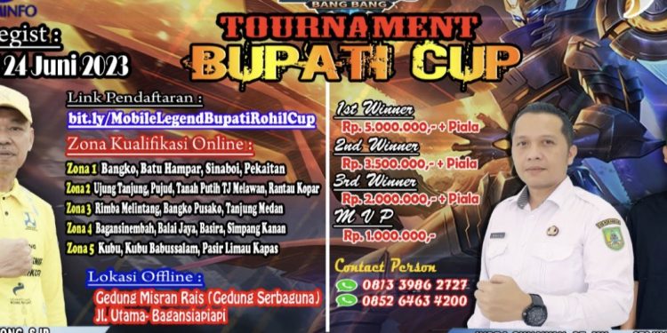 Buruan Daftar, Turnamen Mobile Legend Bupati Rohil Cup 2023 Segera Digelar