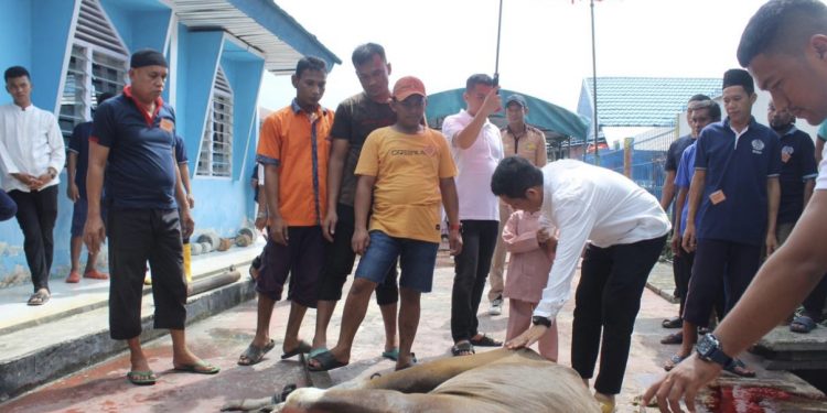 Lapas Bengkalis Potong 5 Sapi dan 1 Kambing Pada Idul Adha 1444 H 2023