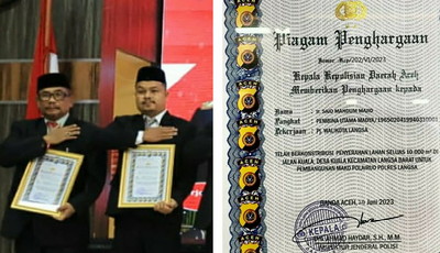 Pemko Langsa Dapat Penghargaan dari Polda Aceh Pada HUT Bhayangkara Ke-77