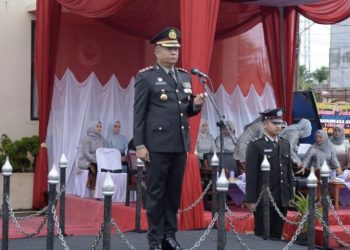 Polres Langsa Laksanakan Upacara Hari Bhyangkara Ke 77 Tahun