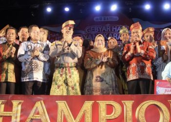 Bupati Bengkalis Hadiri Acara Malam Puncak Hut Bhayangkara ke 77