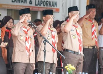 Hari Pramuka ke-62, Bupati Rohil Sampaikan Sambutan Ketua Kwartir Nasional