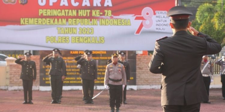 Polres Bengkalis Gelar Upacara HUT Kemerdekaan RI ke 78