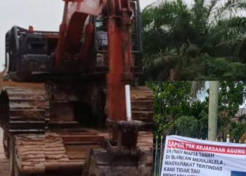 Diduga Milik Nv Alias Bombing, Tim Mabes Polri Tangkap 3 Unit Excavator di Desa Lubuk Gaung 