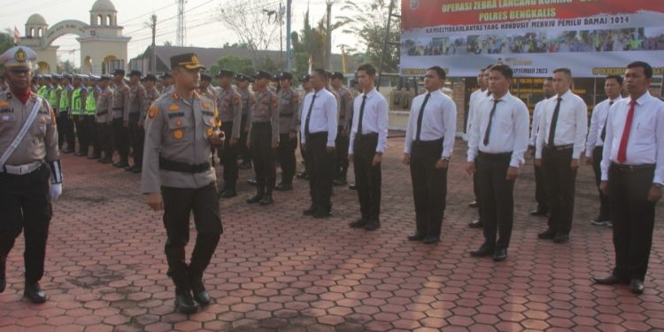 Polres Bengkalis Gelar Apel Ops Zebra Lancang Kuning Tahun 2023