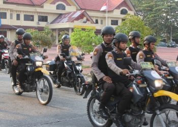 Tingkatkan Kamtibmas, Polres Bengkalis dan Bea Cukai Gelar Patroli Skala Besar