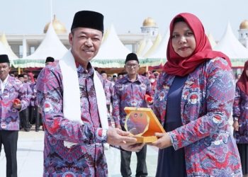 Bupati Rohil Pimpin Apel Akbar Perangkat Desa se Kabupaten 