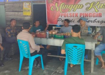 Tingkatkan Kamtibmas, Polsek Pinggir Gelar Minggu Kasih