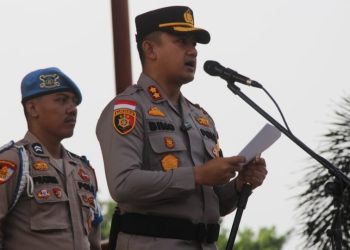 Kapolres Bengkalis Gelar Apel Pasukan Ops Mantap Brata LK 2023 Kesiapan Pemilu 2024