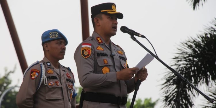 Kapolres Bengkalis Gelar Apel Pasukan Ops Mantap Brata LK 2023 Kesiapan Pemilu 2024