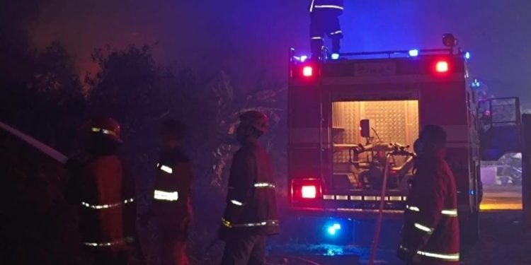 PT Timah Tbk Kerahkan Tim Damkar Bantu Tanggulangi Kebakaran Lahan Gambut 