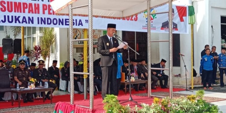 Pimpin Upacara Sumpah Pemuda ke-95, Bupati Rohil Ingatkan Tantangan Pemuda Dibidang Teknologi