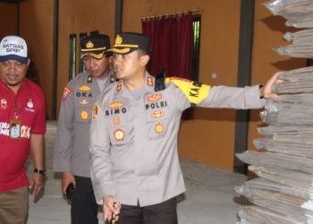 Kapolres Bengkalis Pimpin Pengecekan ke Kantor KPU 