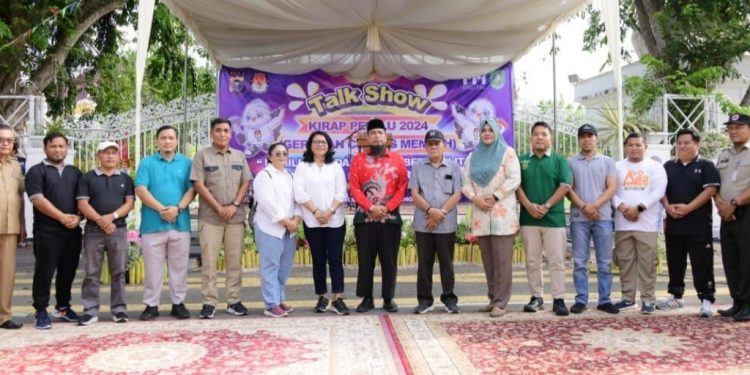 Talk Show Kirab Pemilu 2024, Bupati Kasmarni Ajak Semua Pihak Bersinergi