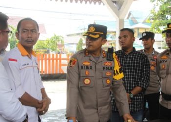 Pastikan Persiapan, Kapolres Bengkalis Cek Kontrol Kantor Bawaslu Bengkalis