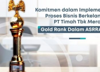 Implementasikan Bisnis Berkelanjutan, PT Timah Tbk Raih Gold Rank Dalam ASRRAT 2023