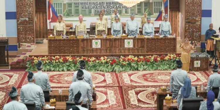 DPRD Rohil dan Pemkab Gelar Paripurna HUT Rohil ke 24 Dengan Tema Rohil Handa