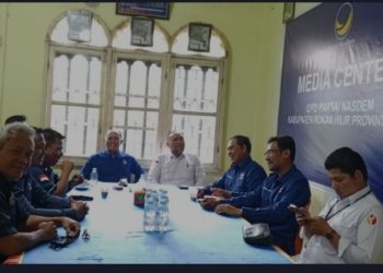 Bawaslu Rohil Berkunjung ke Ketua DPD Nasdem Bahas Kebijakan Pemilu 2023