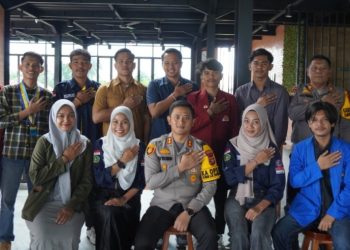 Kapolres Bengkalis Cipkon Harkamtibmas Bersama Mahasiswa Jelang Pemilu 2024