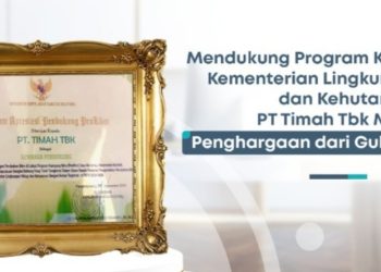 Dukung Program Kampung Iklim KLHK, PT Timah Tbk Raih Penghargaan Dari Gubernur Babel