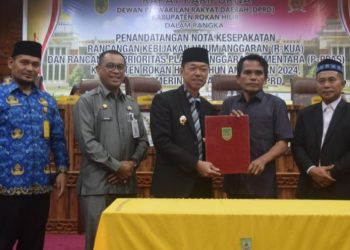 Pengesahan APBD Rohil Tahun 2024 Dalam Sidang Paripurna DPRD