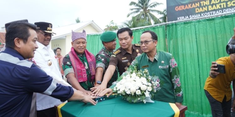 Desa Batu Beriga Jadi Salah Satu Lokasi Pembangunan Sumur Bor PT Timah Tbk Bersama Kostrad